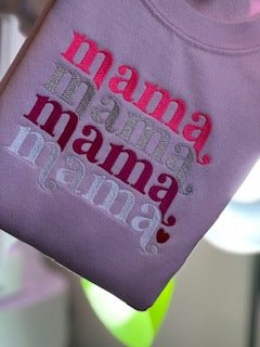 Mama Embroidered Custom Crewneck