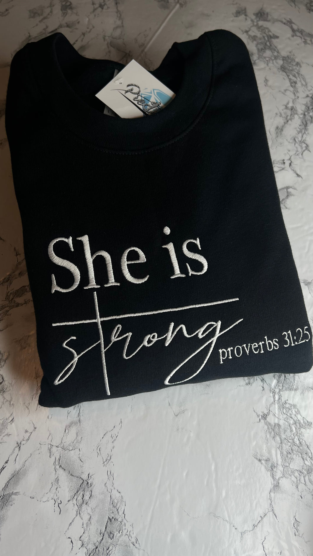 She is strong crewneck